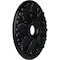 Ekena Millwork Milan Ceiling Medallion (Fits Canopies up to 4 5/8"), 24 1/2"OD x 3 1/2"ID x 1"P, Jet Black CM24MIBLF - alternate 3